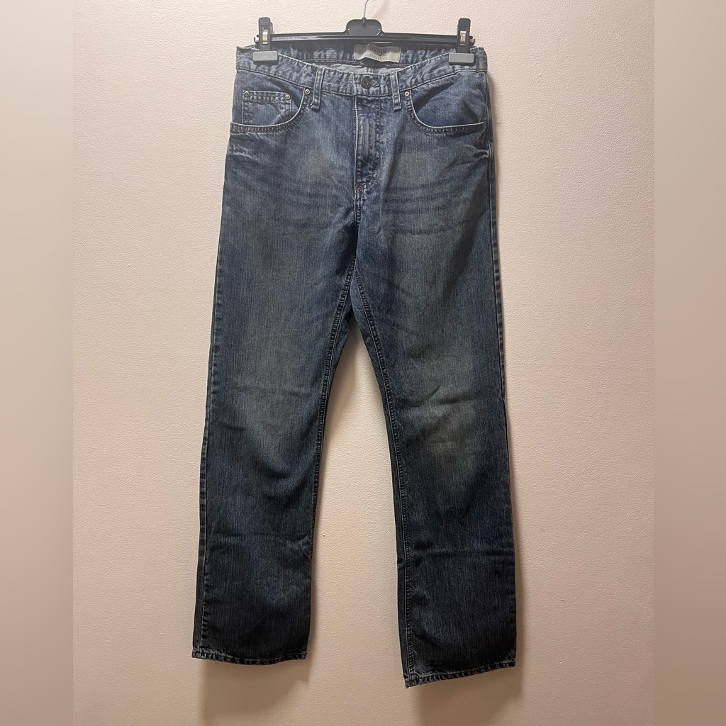 Wrangler Authentic Durable Casual Mid Rise Jeans, Mens See Measurements, Blue